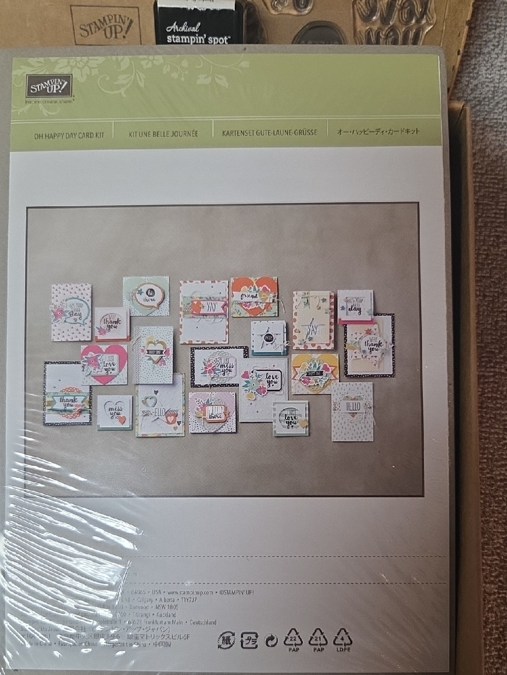 Stampin' Up! Happy Day Card Kit Multicolor Greeting Cards